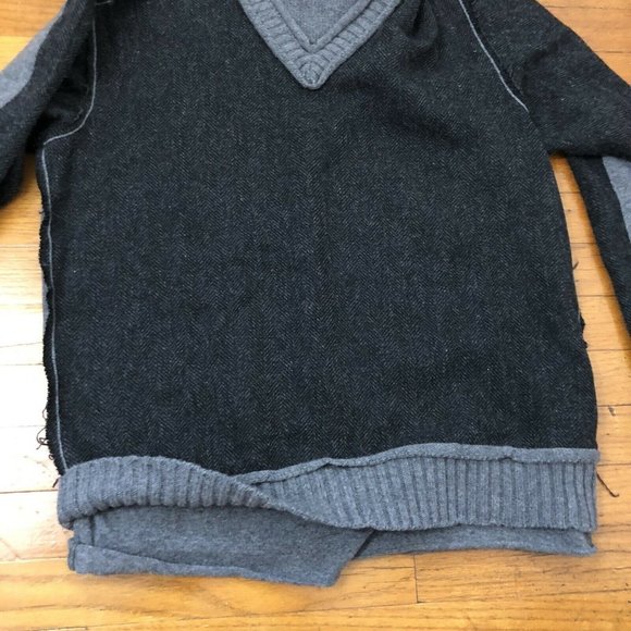 Dolce & Gabbana Men's 85% Virgin Wool Size 50/L Gray Factory Distressed Sweater - Picture 9 of 16